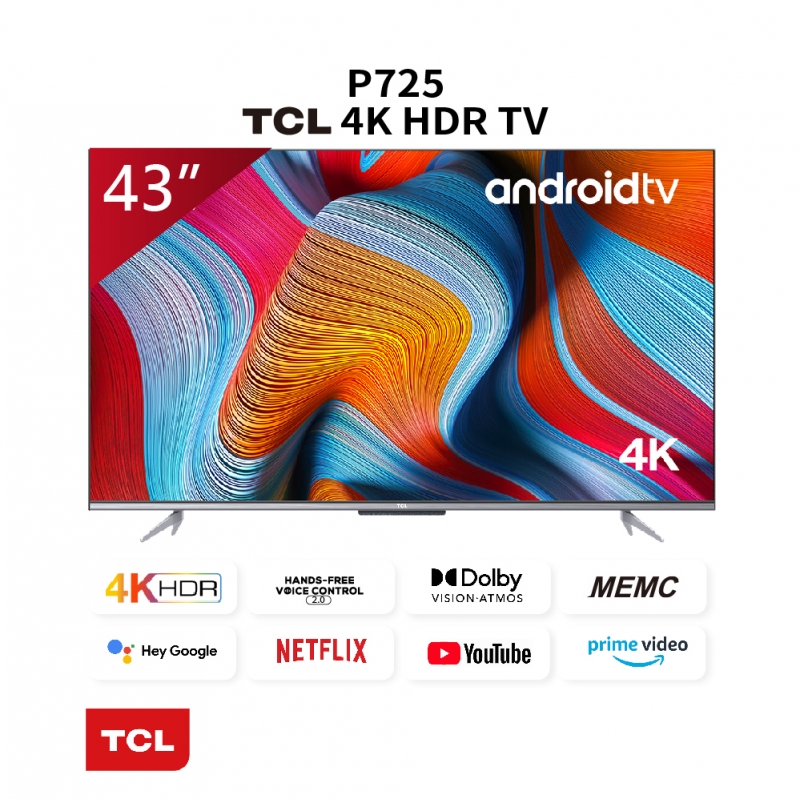 TCL 43P725系列 4K高畫質智慧連網液晶顯示器