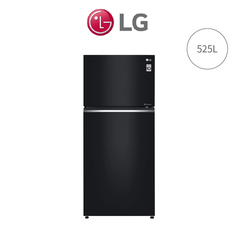 LG GN-HL567GB 525公升 鏡面直驅變頻雙門冰箱-曜石黑