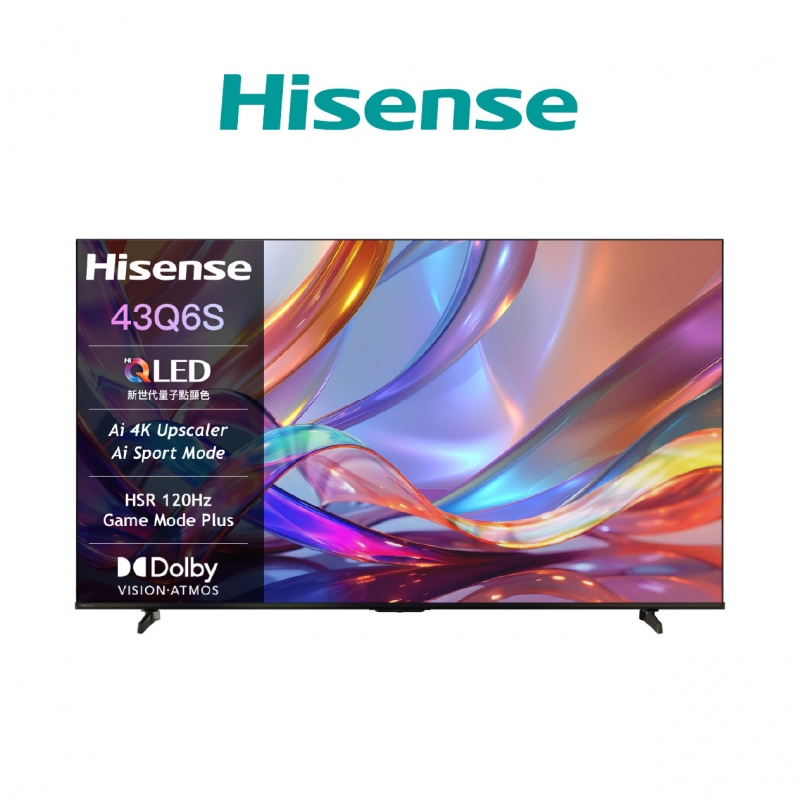Hisense 海信 43Q6S 4kQLED 液晶顯示器