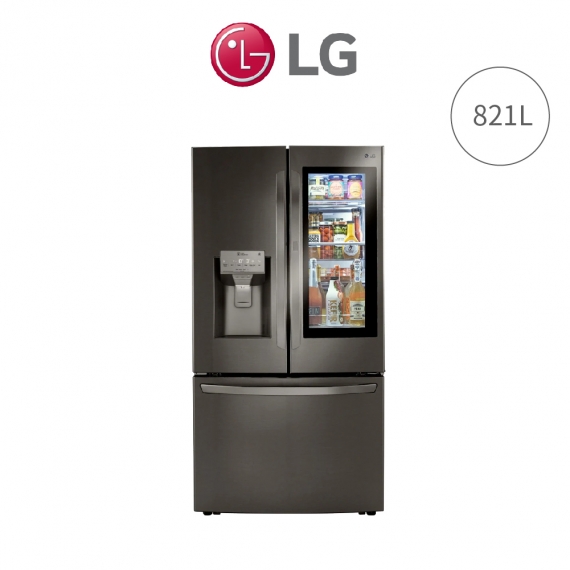 LG GR-QBFL87BS InstaView™ WiF i 821公升 敲敲看門中門冰箱-星夜黑
