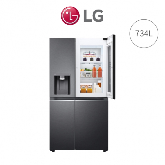 LG GR-QPLC82BS InstaView™ 734公升 敲敲看門中門冰箱-星夜黑
