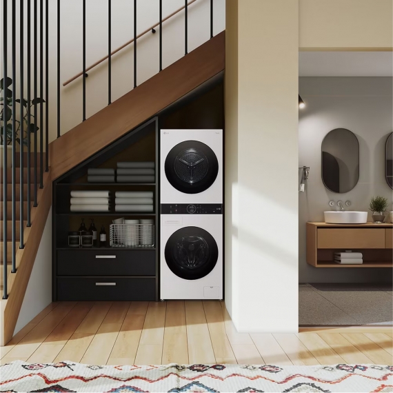 LG WashTower™ AI智控洗乾衣機 ｜ 洗衣13公斤+乾衣10公斤 冰瓷白