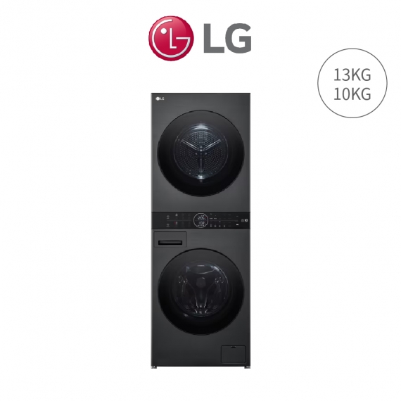 LG WashTower™ AI智控洗乾衣機 ｜ 洗衣13公斤+乾衣10公斤 尊爵黑