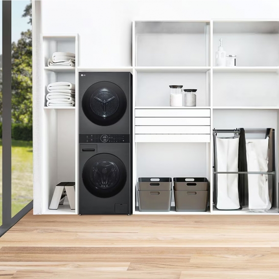 LG WashTower™ AI智控洗乾衣機 ｜ 洗衣13公斤+乾衣10公斤 尊爵黑